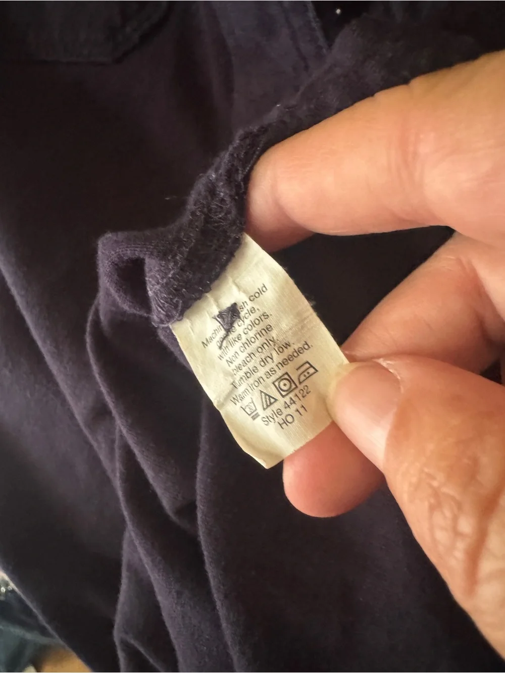 J. Crew Navy Long-Sleeve Popover Polo
