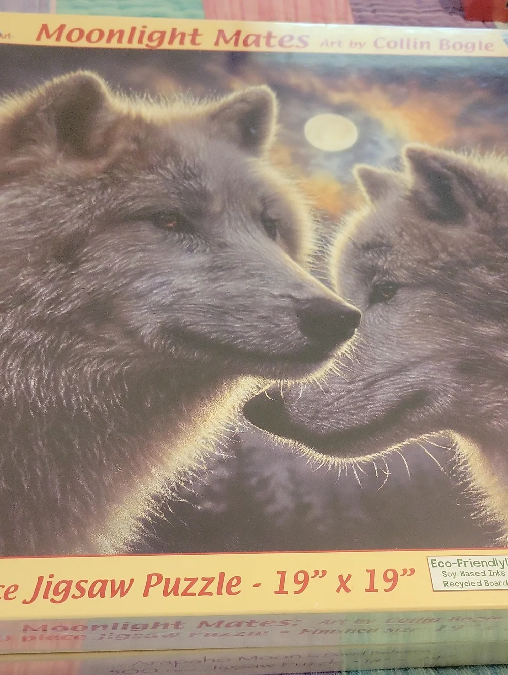 Arapaho Moon Wolf Puzzle And Moonlight Mates Wolf Puzzle