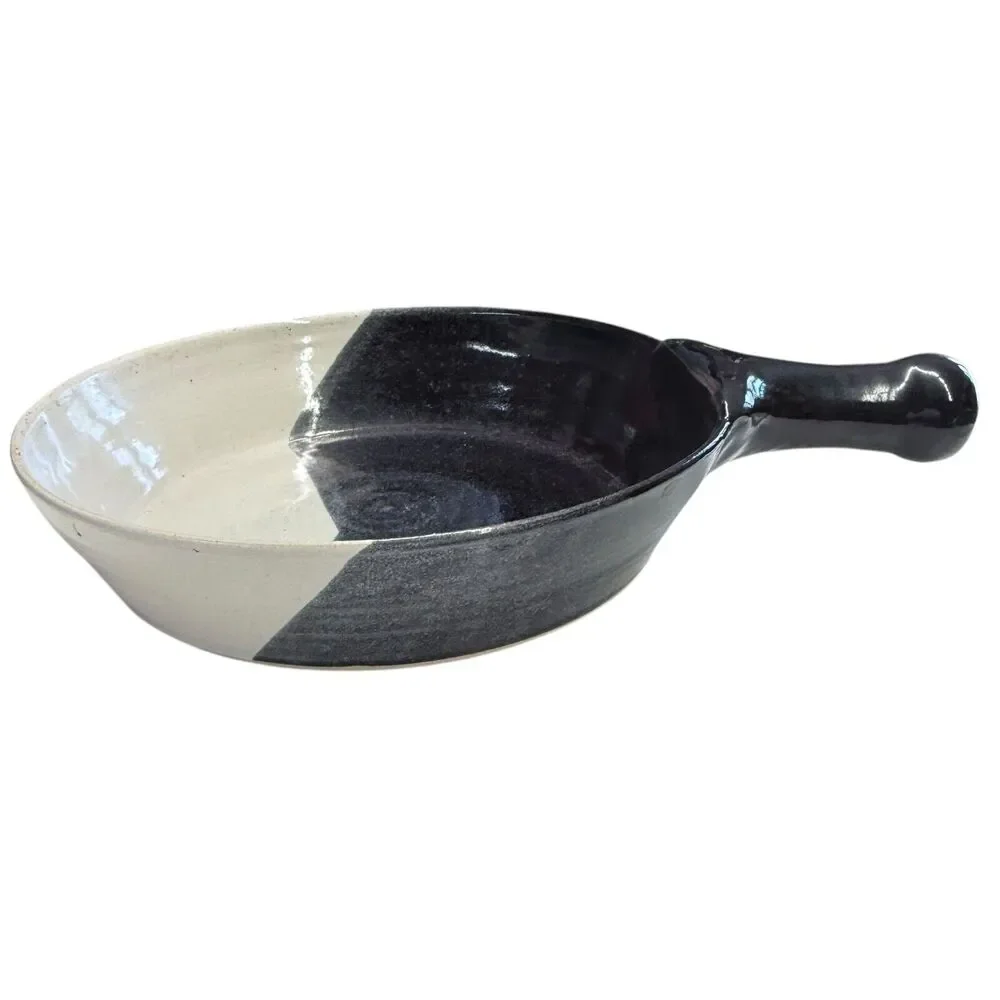 Vintage EJ King Studio Art Pottery Black White‎ 10