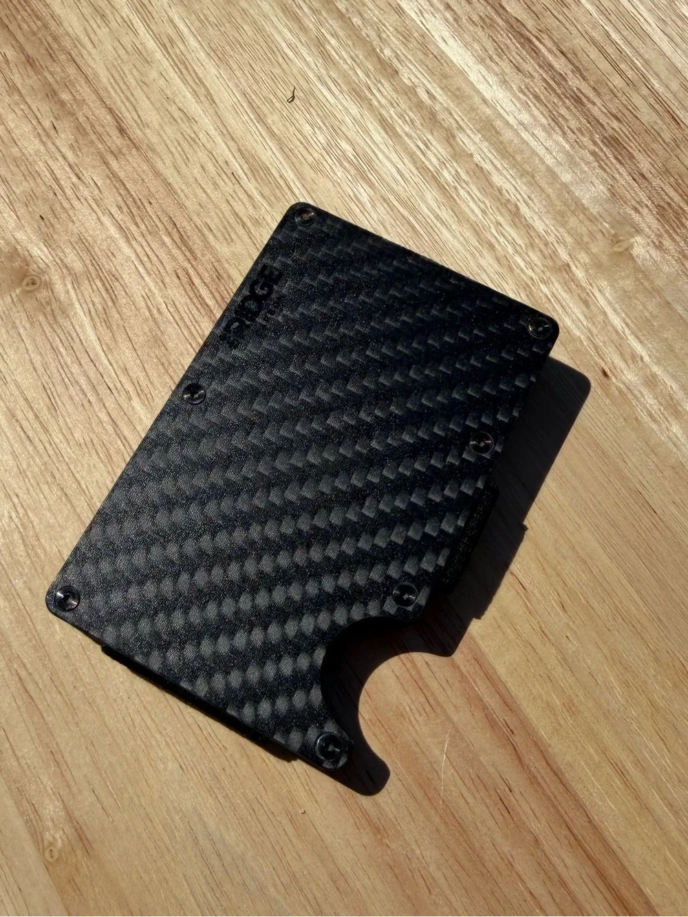 RIDGE Carbon Fiber RFID Blocking Wallet with Money Clip
