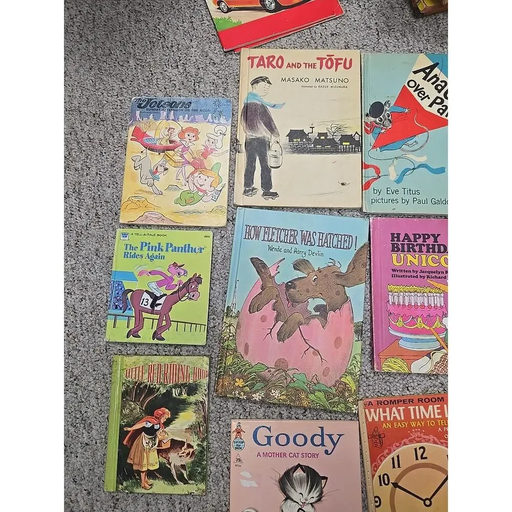 Lot of 15 Vintage‎ Mixed Authors Read Along Hardcover Children's Story Books