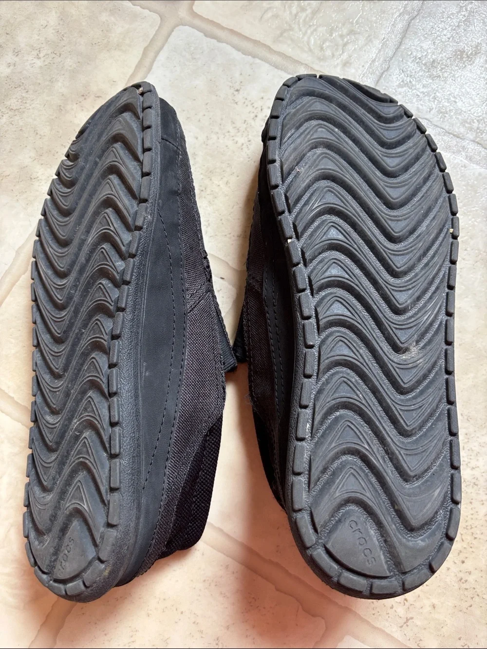 Crocs Black Santa Cruz Playa | Dual Comfort Slip On Loafers | Men's 11 #204835