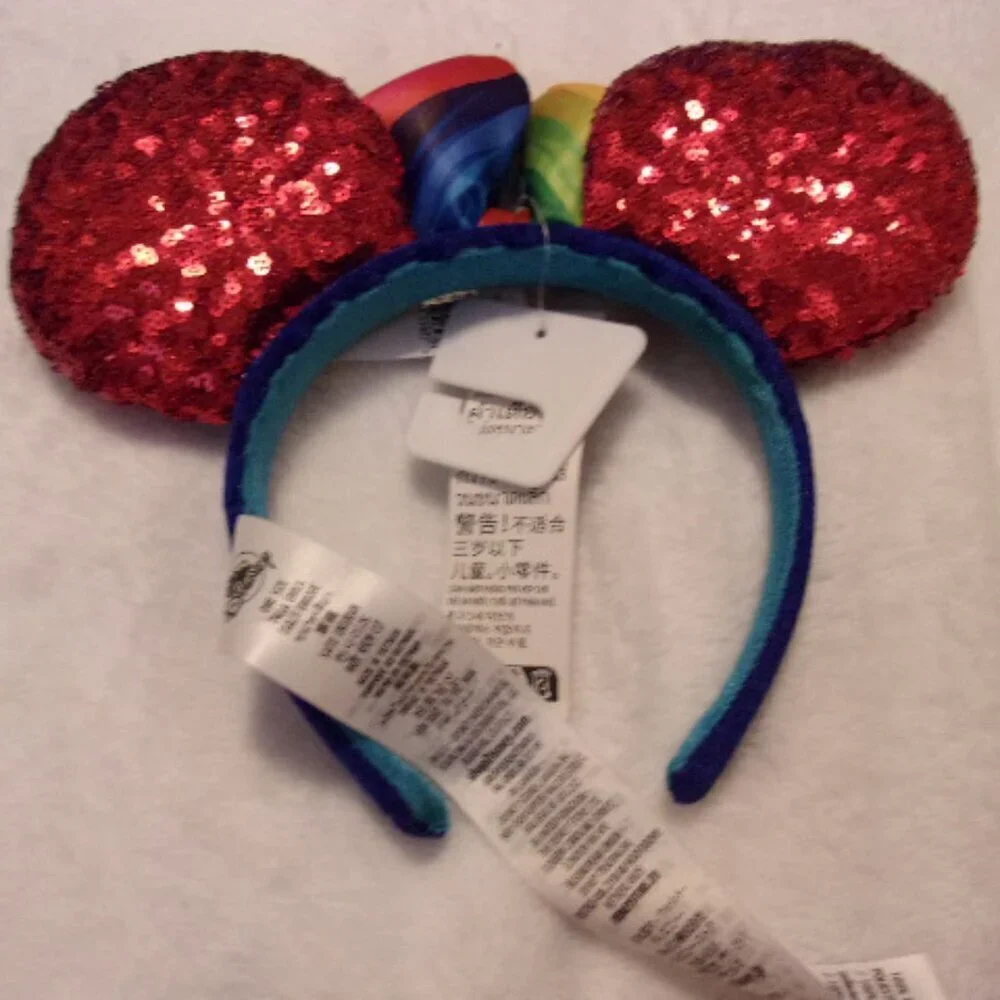 Disney Minnie Ear Headband - EPCOT 40th Anniversary Sequin New