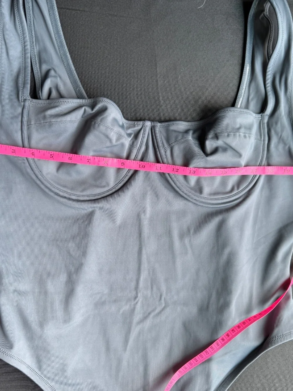 SKIMS Gunmetal Swim Shaping Underwire One Piece Swimsuit, Size 4X NWOT