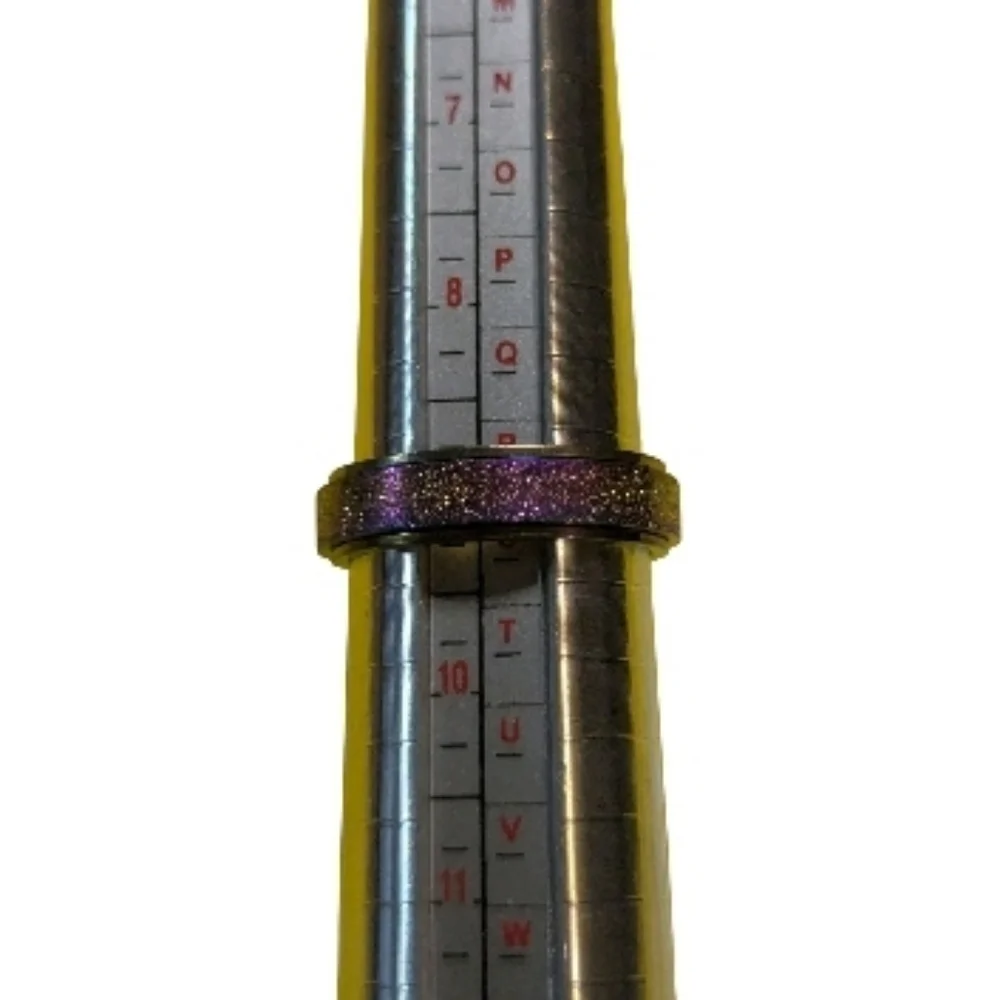 Iridescent Ring Sz 9   Shiny Unisex Women's A-036