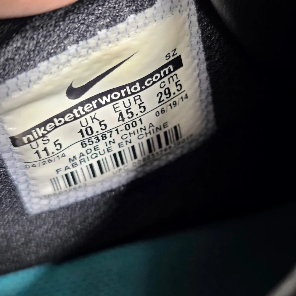 Nike KD Kevin Durant VII‎ Lifestyle Men's Black Leather 653871-001 Sz 11.5