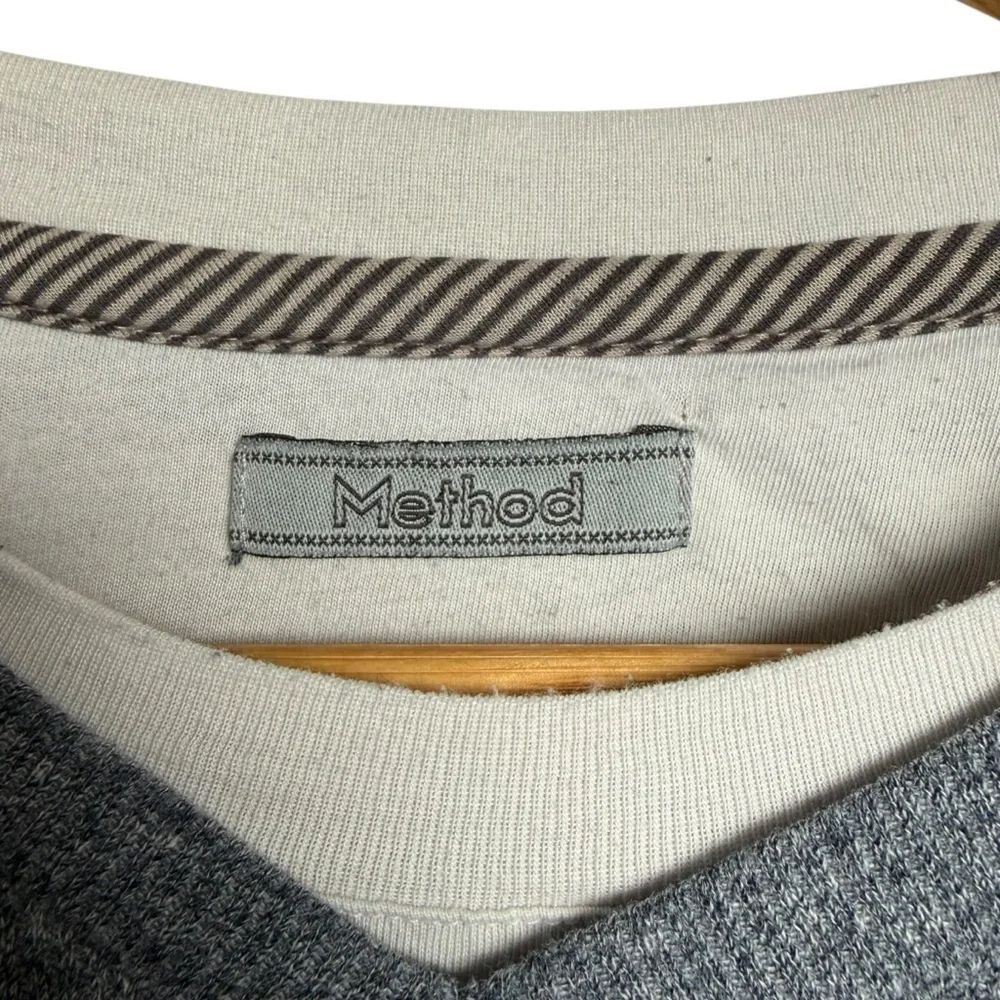 4/$25 Kohl’s Method Men Layered Effect Pullover Crewneck Sweater Navy Blue White