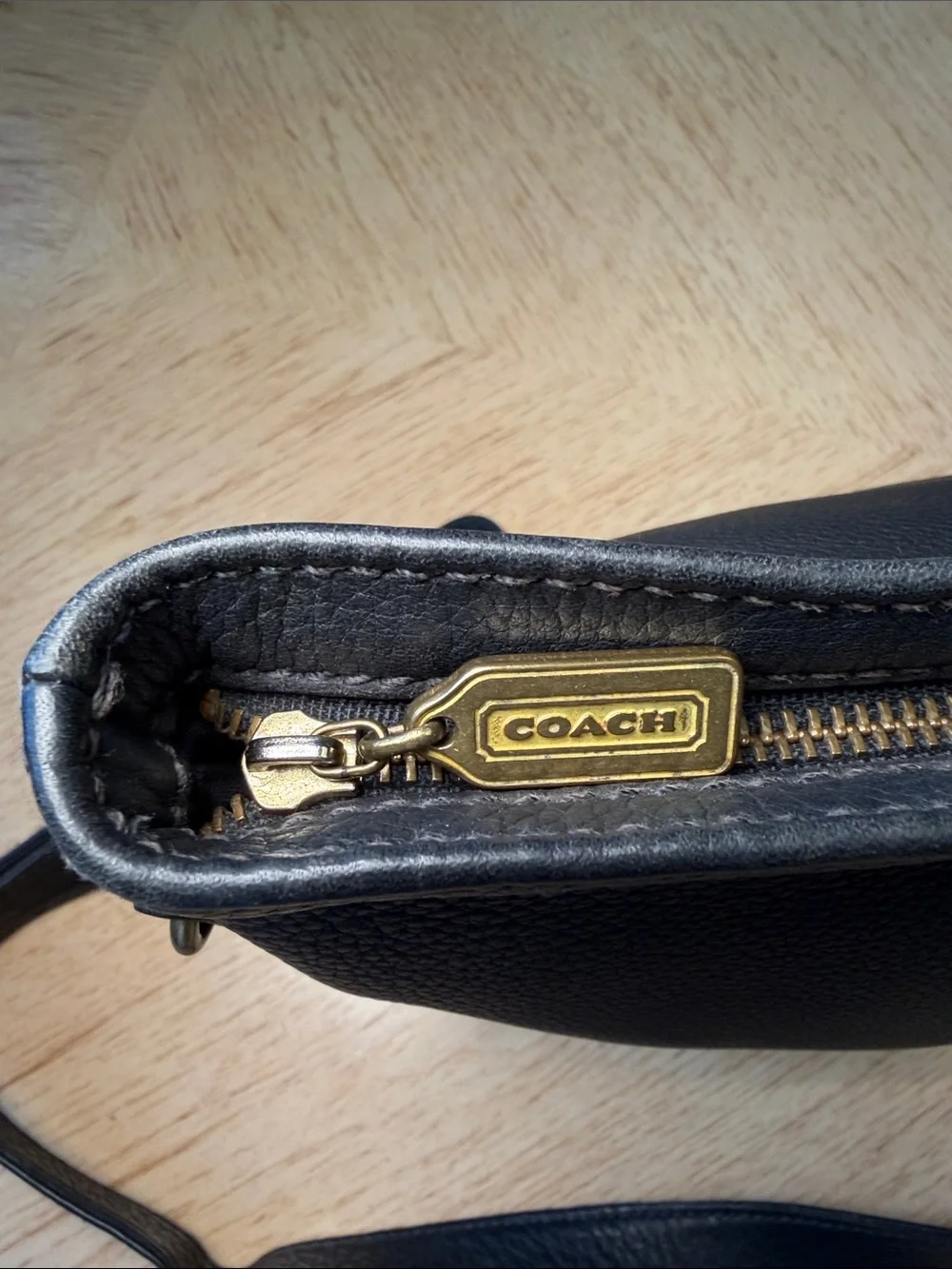 Coach pebbled leather