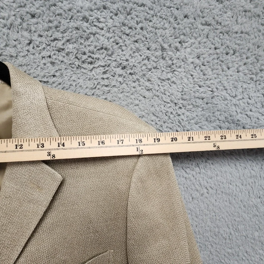 Ermenegildo Zegna Soft Blazer Mens EUR 54R / US‎ 44R Beige Mark Shale Silk Wool