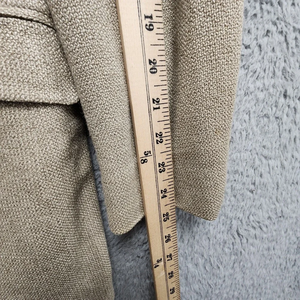 Ermenegildo Zegna Soft Blazer Mens EUR 54R / US‎ 44R Beige Mark Shale Silk Wool