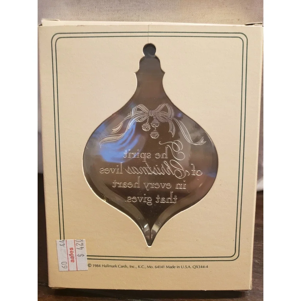 Hallmark Christmas‎ Keepsake Ornament Thank you / Gratitude 1984 w/ box Vintage