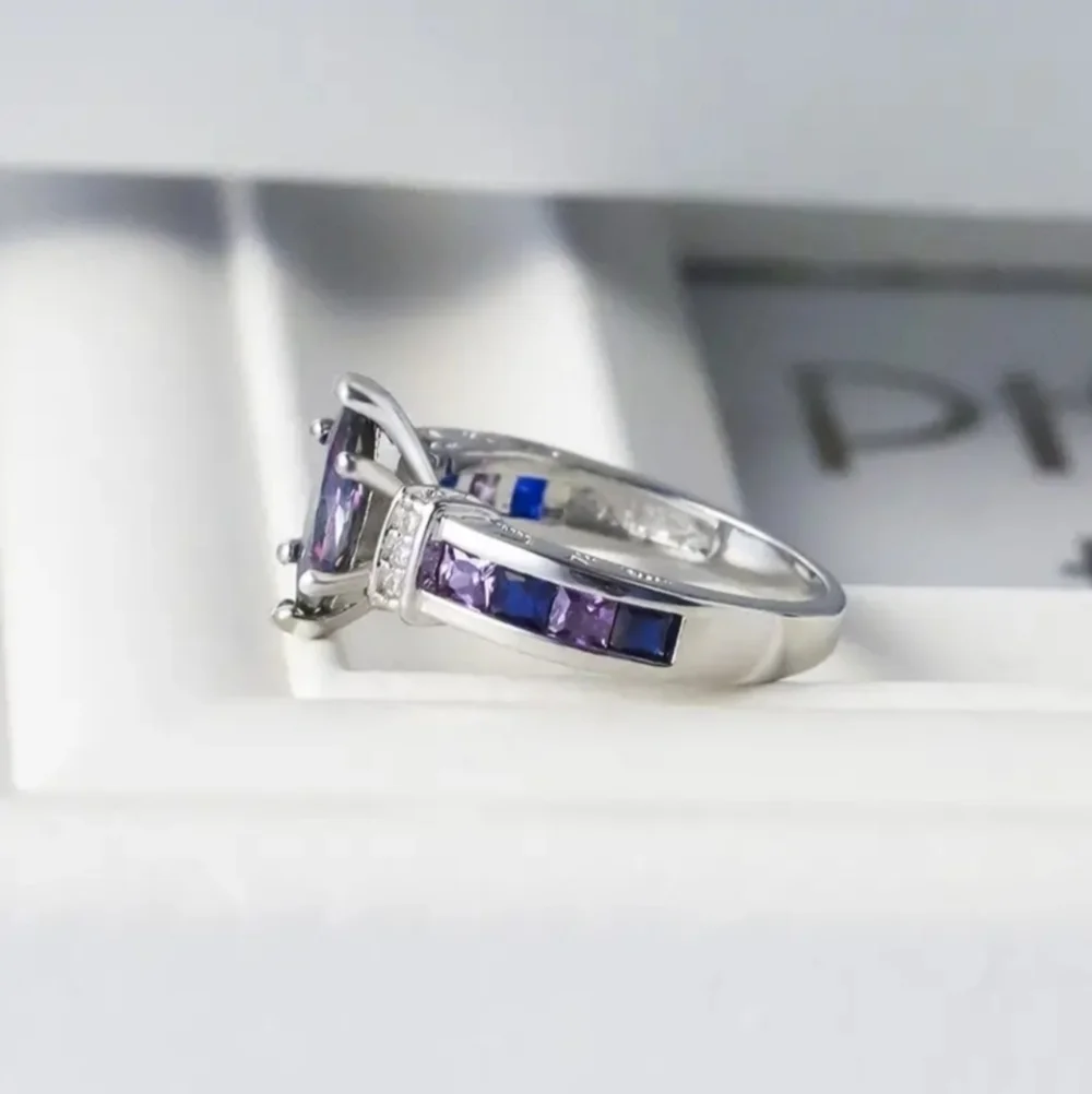 New Fashion Trend Exquisite Colorful Oval Ring For Women