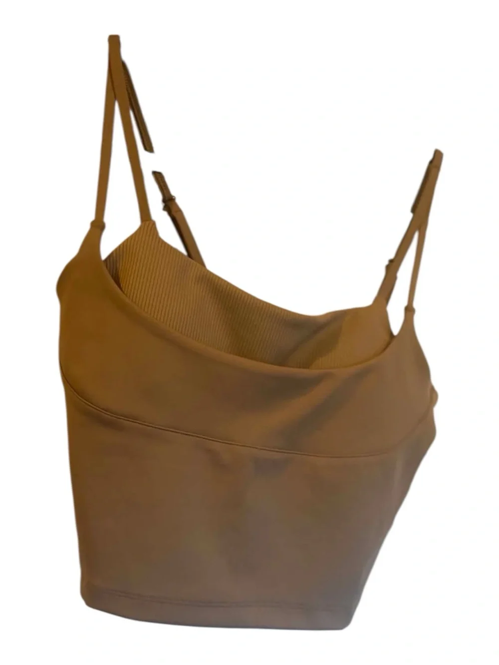NWT Alo Yoga airlift street goddess bra tank TAUPE Size M