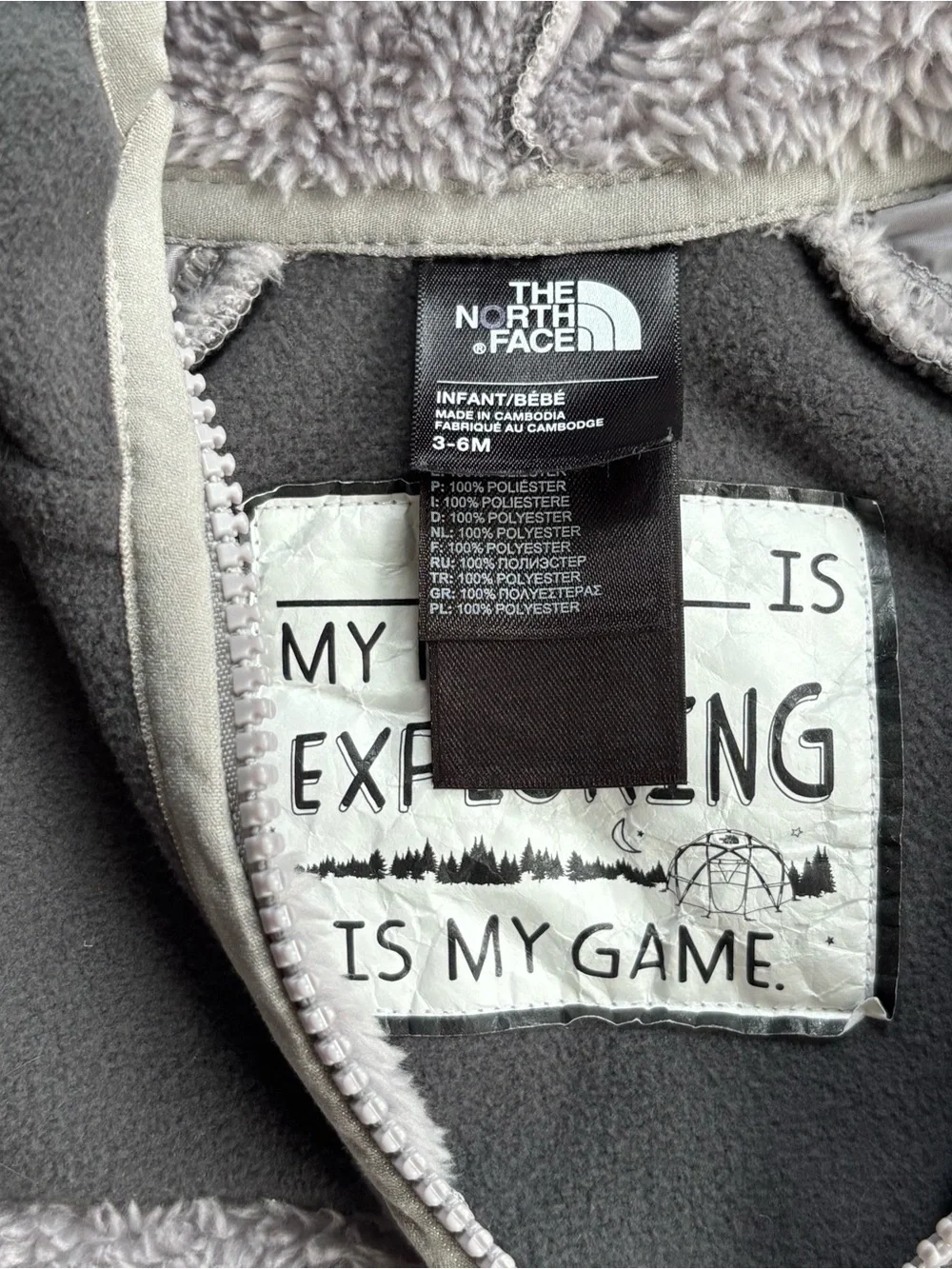 The North Face soft gray