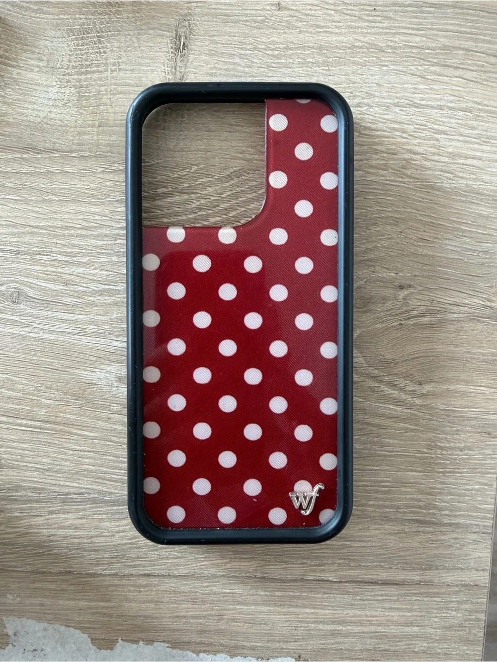 Wildflower Cases iPhone 16 Pro Red and White Polka Dot Case