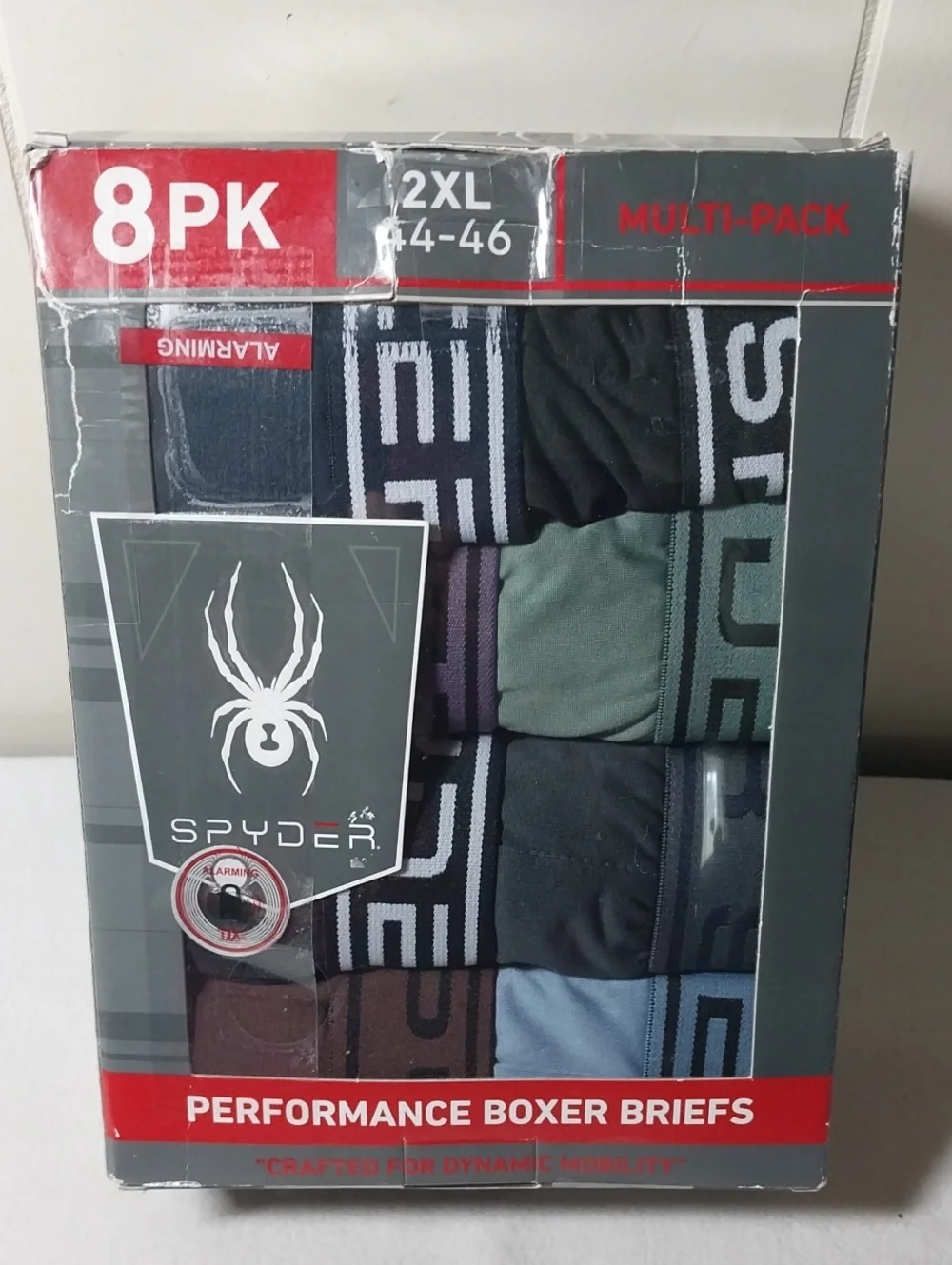 Spyder Performance Boxer Briefs 8 Pack 2XL XXL New Open Box