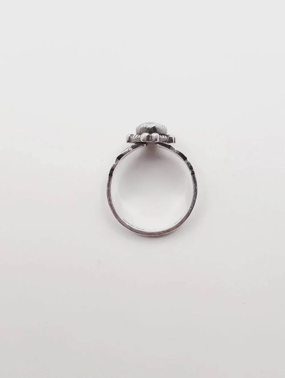 Genuine Teardrop Turquoise Vintage Arrow Ring In 925 Sterling Silver