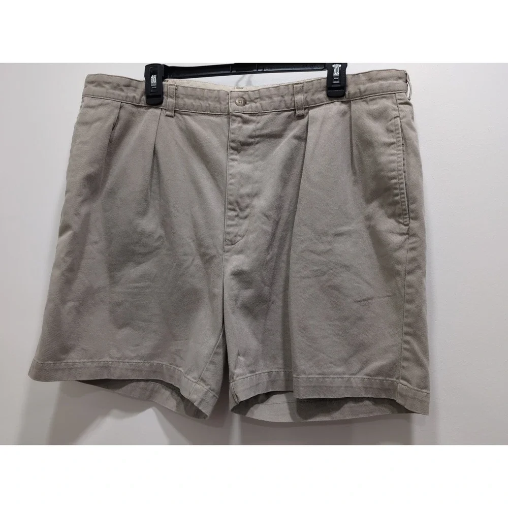 Vintage 90s Polo Ralph Lauren Andrew Pleated Chino Shorts 40 Khaki Tan Mens Y2K