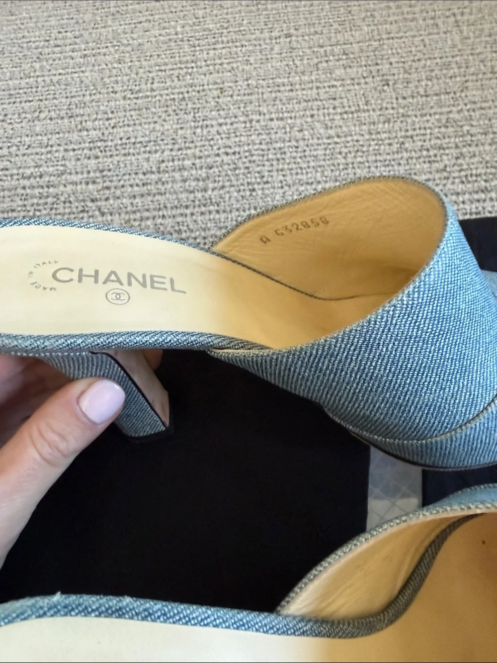 CHANEL slip mules