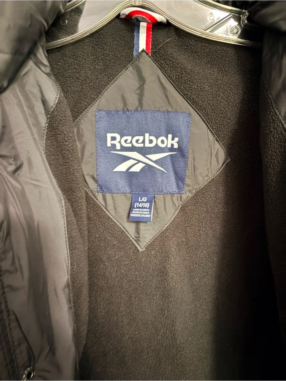 Reebok warm quilted