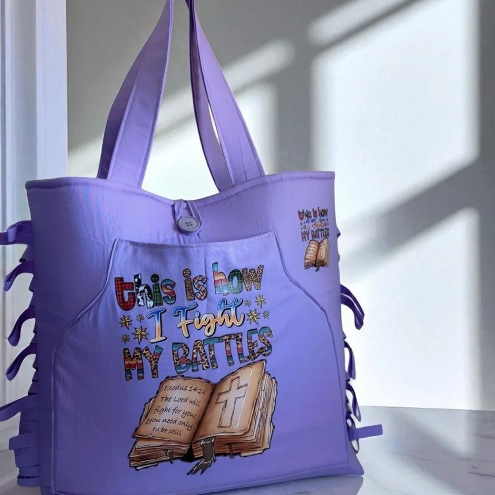 Vibrant Purple Artistic Tote Bag
