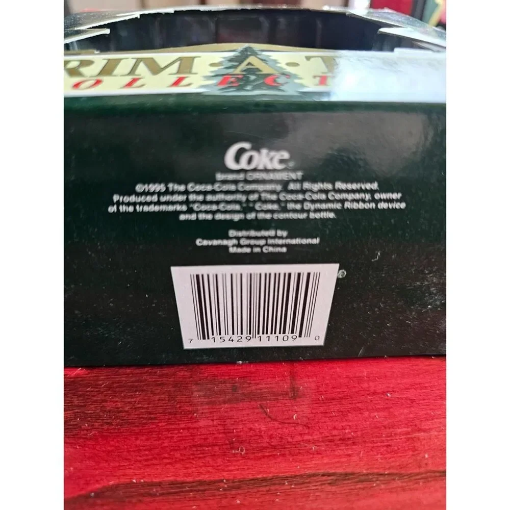 Coca Cola Trim A Tree Ornament 1990 1960 Santa Claus Gold Trim NIB