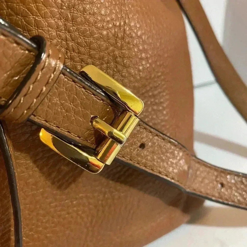 Michael kors brown leather satchel handbag