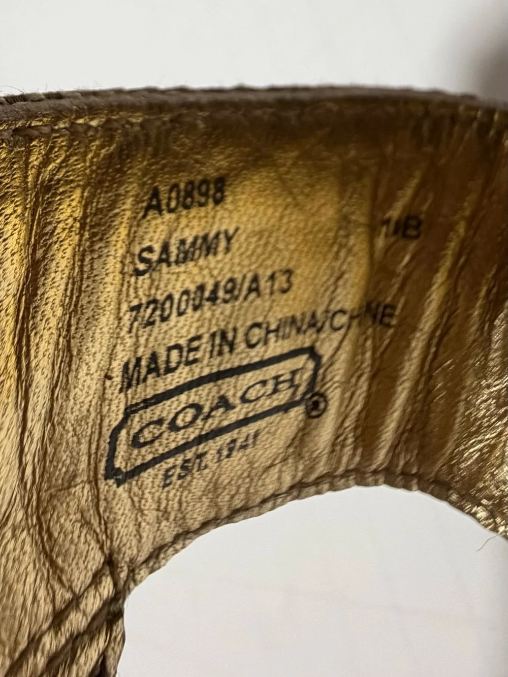 Coach classic strap
