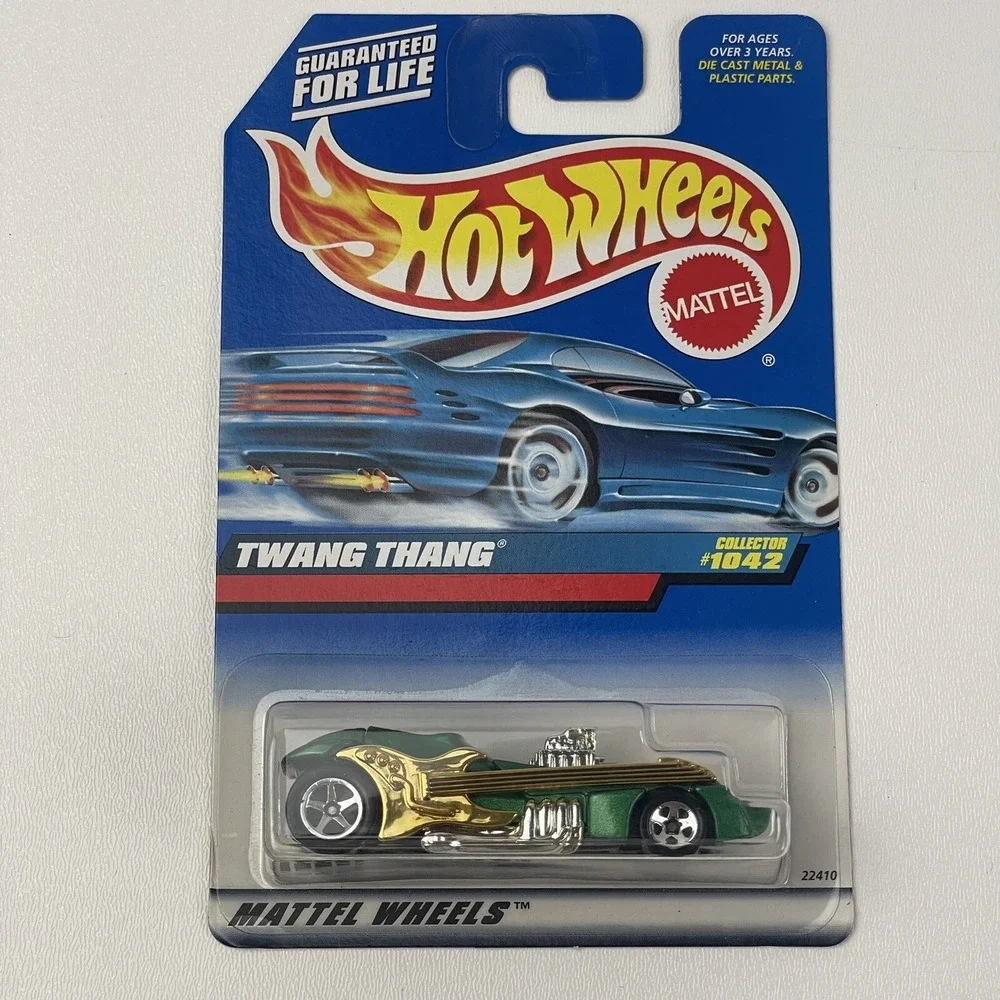 1998 Hot Wheels Twang Thang Green 1042 Green Gold Mattel Wheels