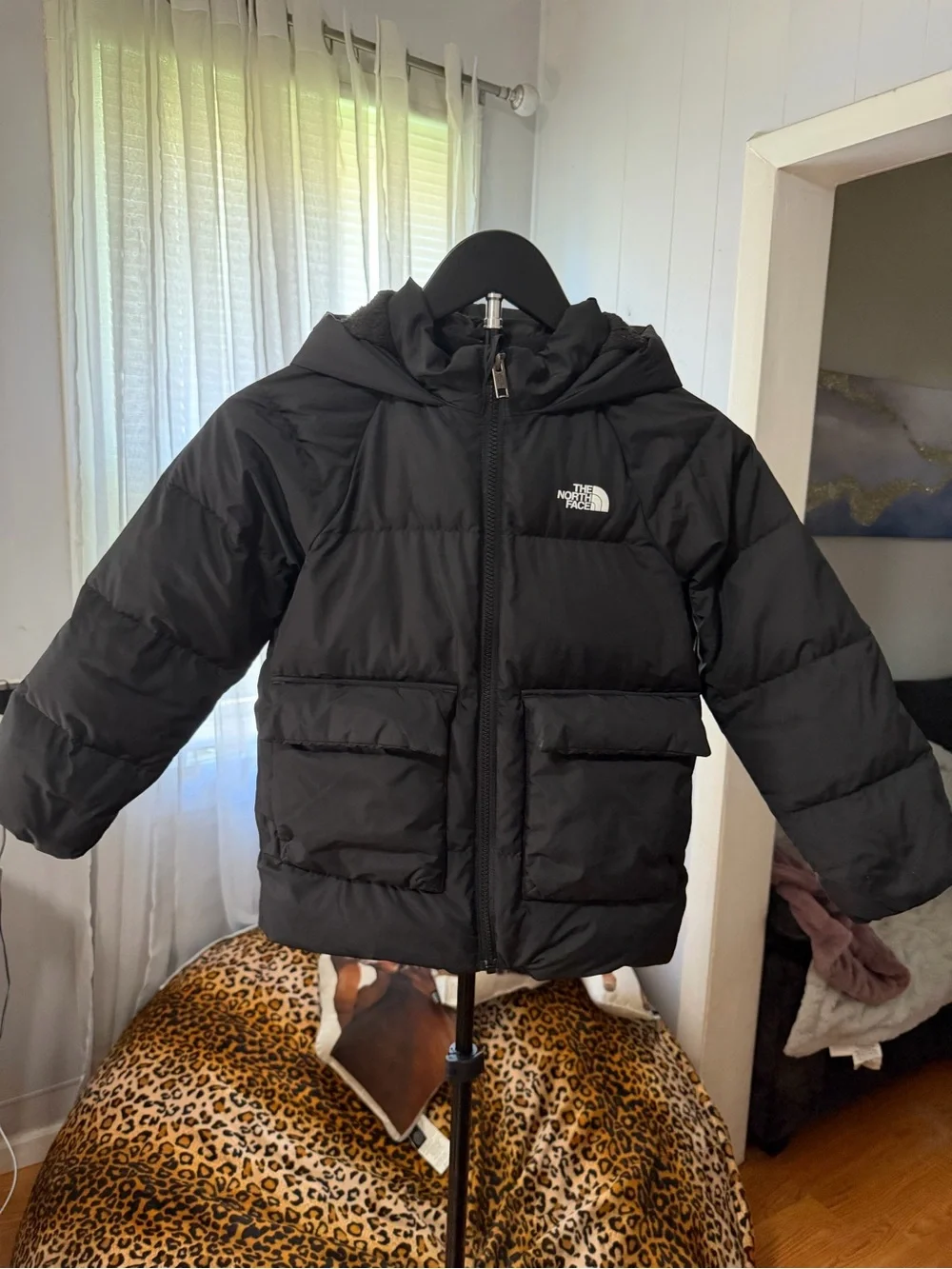 The North Face Kids 600-Fill Down Fleece-Lined Parka Jacket With Hood Size 6