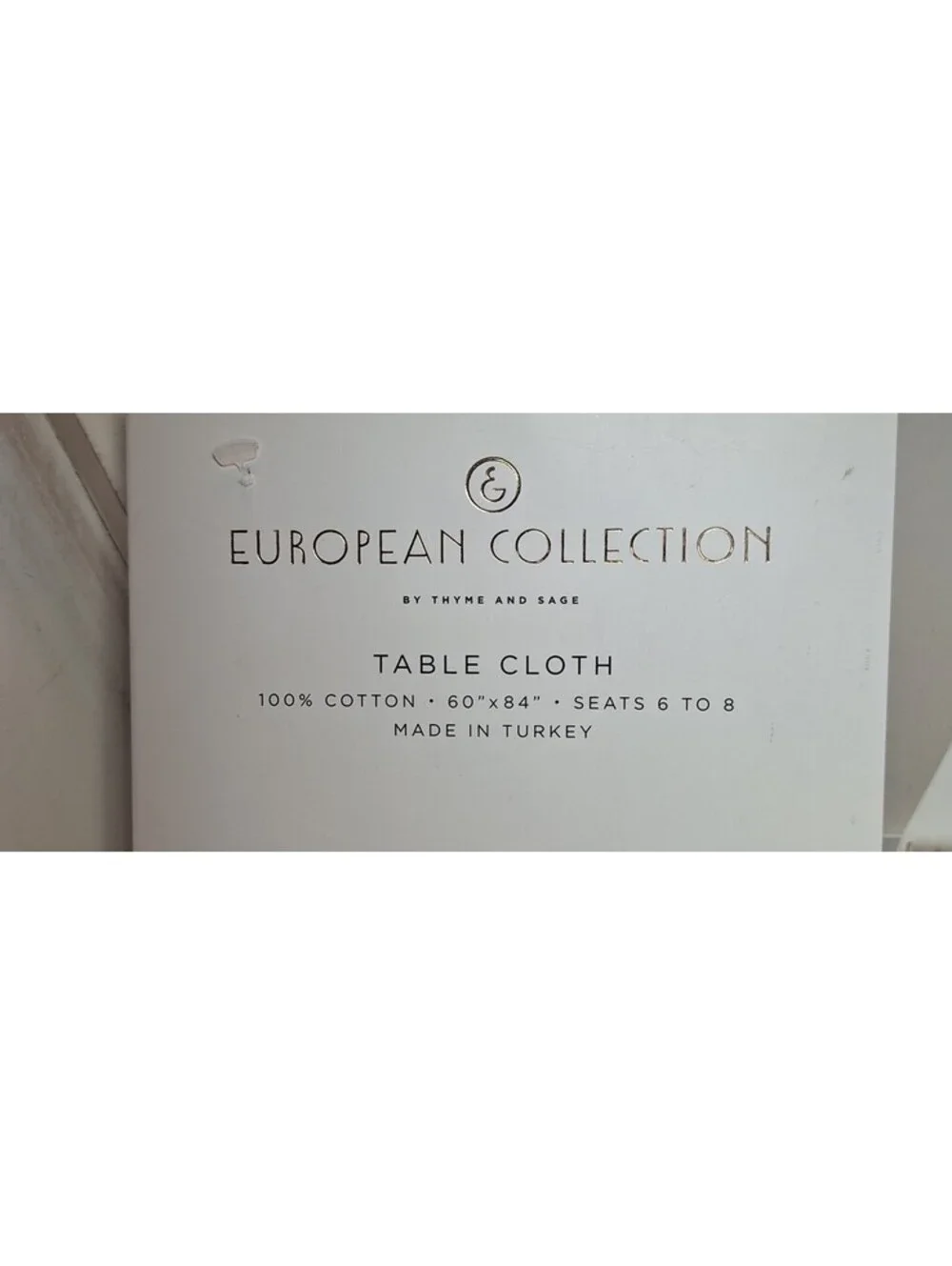 Thyme & Sage 60”X84” 100% Cotton Tablecloth European Collection Standard Turkey
