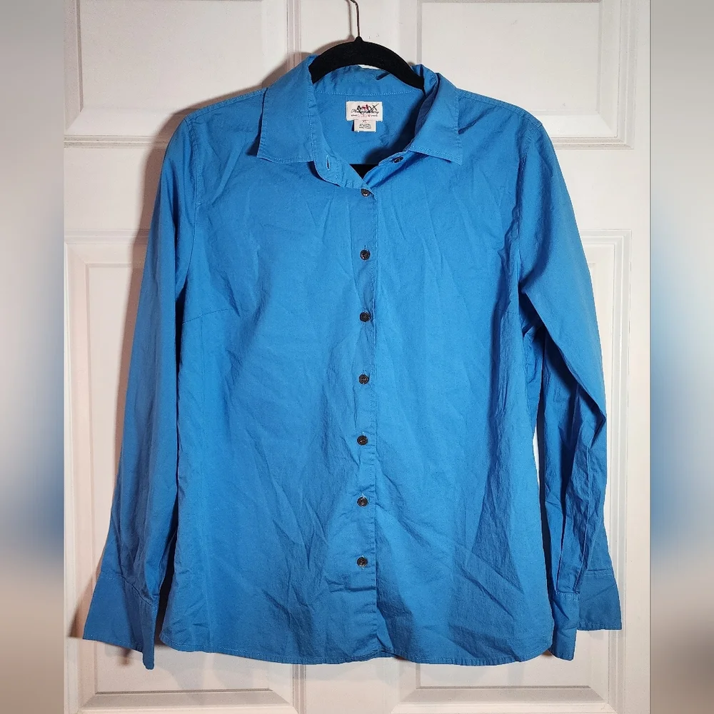 J. Crew Haberdashery Blue Cotton Blend Button Up Shirt XL