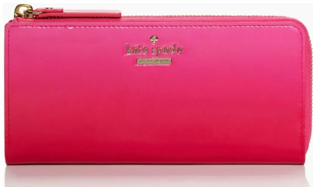 Kate Spade PWRU4190 Cedar Street Ombre Nisha Zip Wallet PINK OMBRE Like New