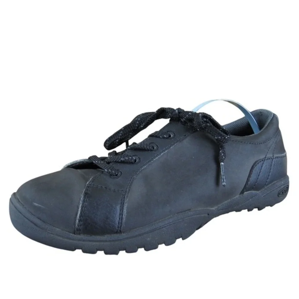 KEEN Sneaker  Boys Y 5 Medium Athletic Black‎ Leather Lace Up