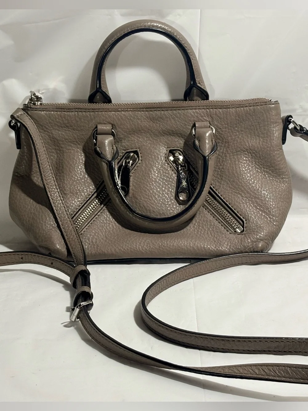 Rebecca Minkoff Micro Moto Satchel Dove Grey