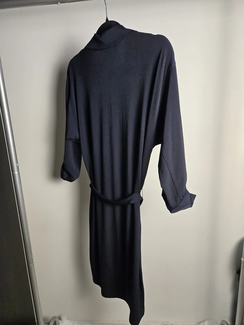 Michael Kors Navy Shirt Dress with Gold Lace-Up Detail