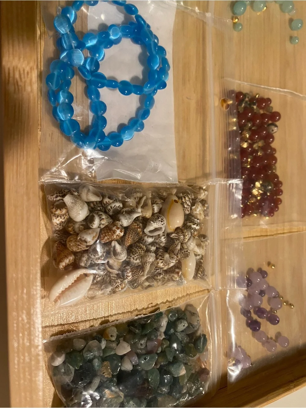 BEAD BUNDLE - and assortment of different beads and stones