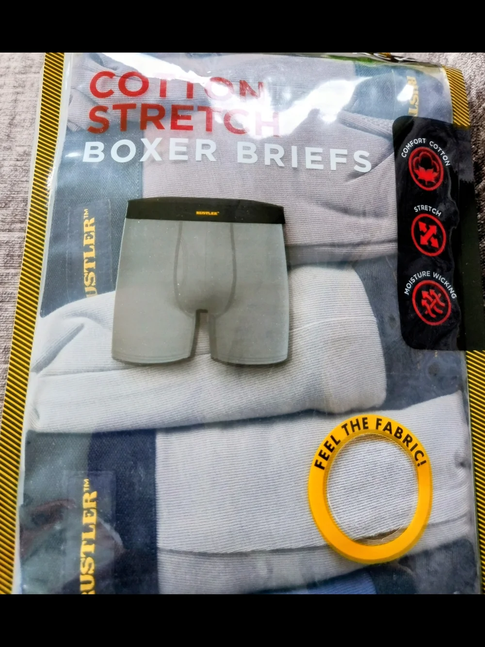 NWT Wrangler Cotton Stretch Boxer Briefs, Pack Of 10, Size XL (40-42)