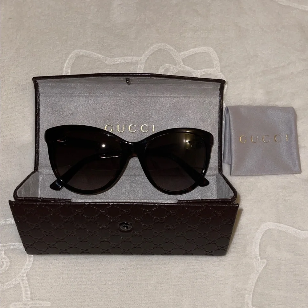 Gucci Black Gradient Cat Eye Sunglasses