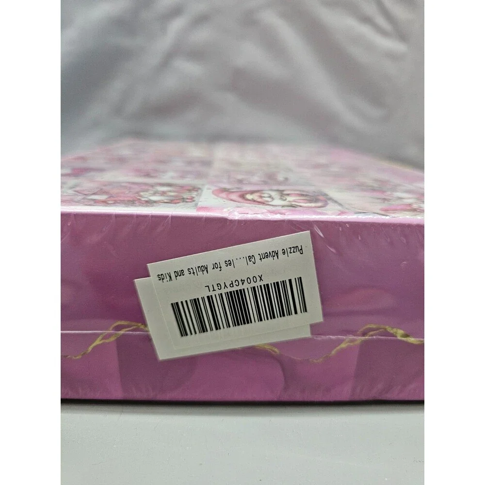 Pink Christmas Gnome Advent Calendar Puzzle 1008 Piece 24 Day Sealed