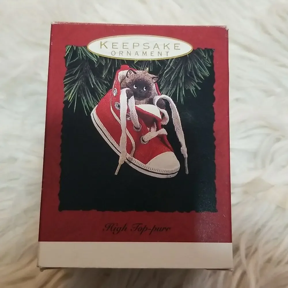 Vintage Hallmark Keepsake Ornament High Top-Purr Cat 1993
