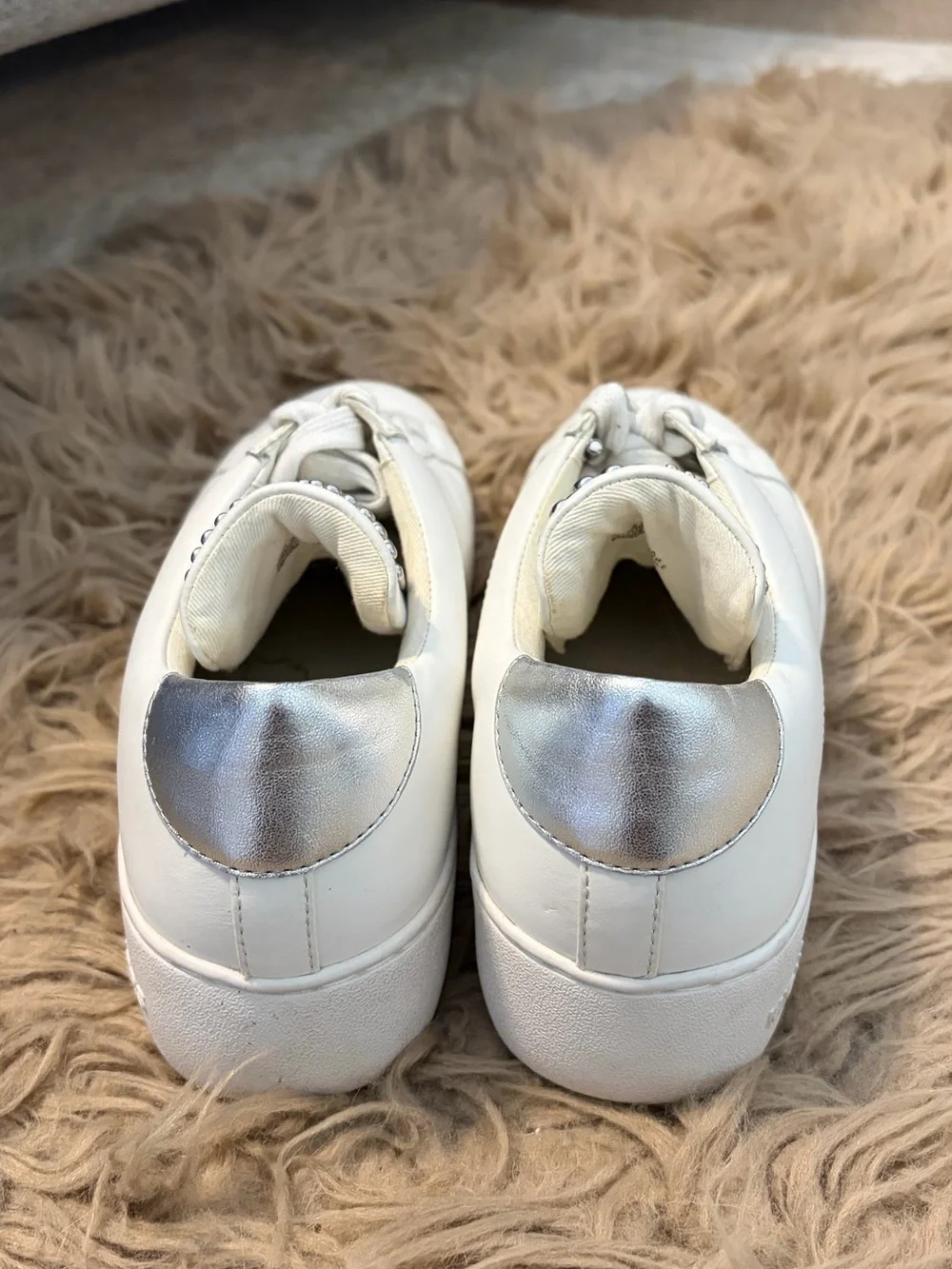 Michael Kors white leather