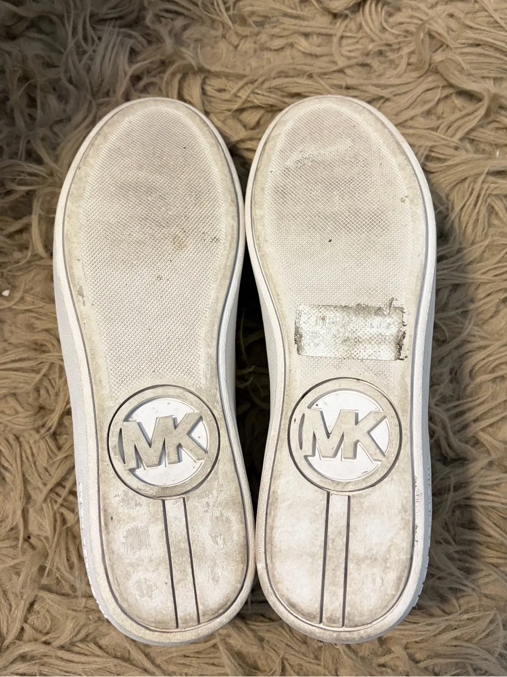 Michael Kors white leather