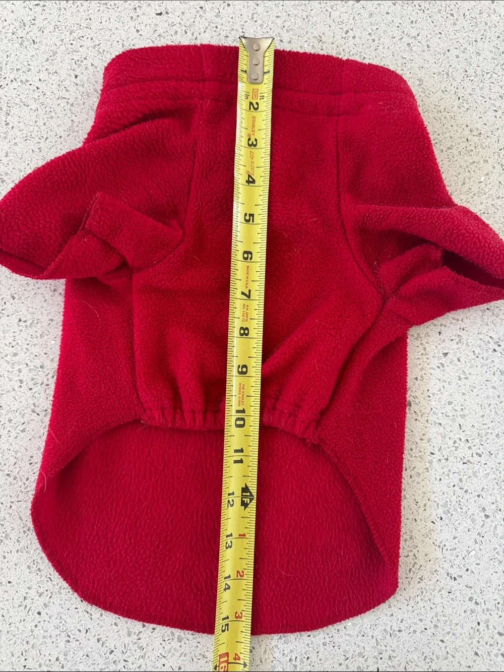 Red Fleece Dog Shirt with Bold DOG Lettering