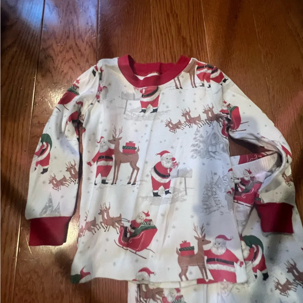 Pottery Barn Kids reindeer sleepwear long