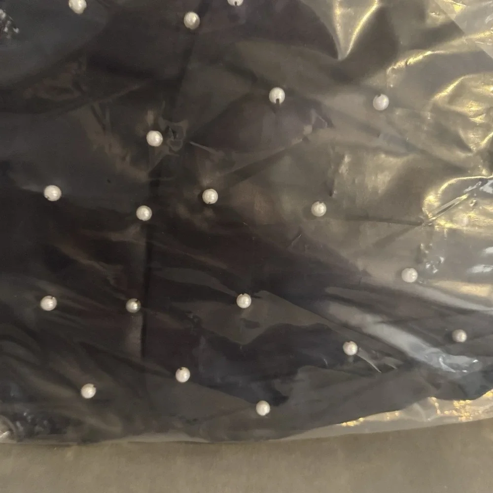 Anthropologie pearled satin