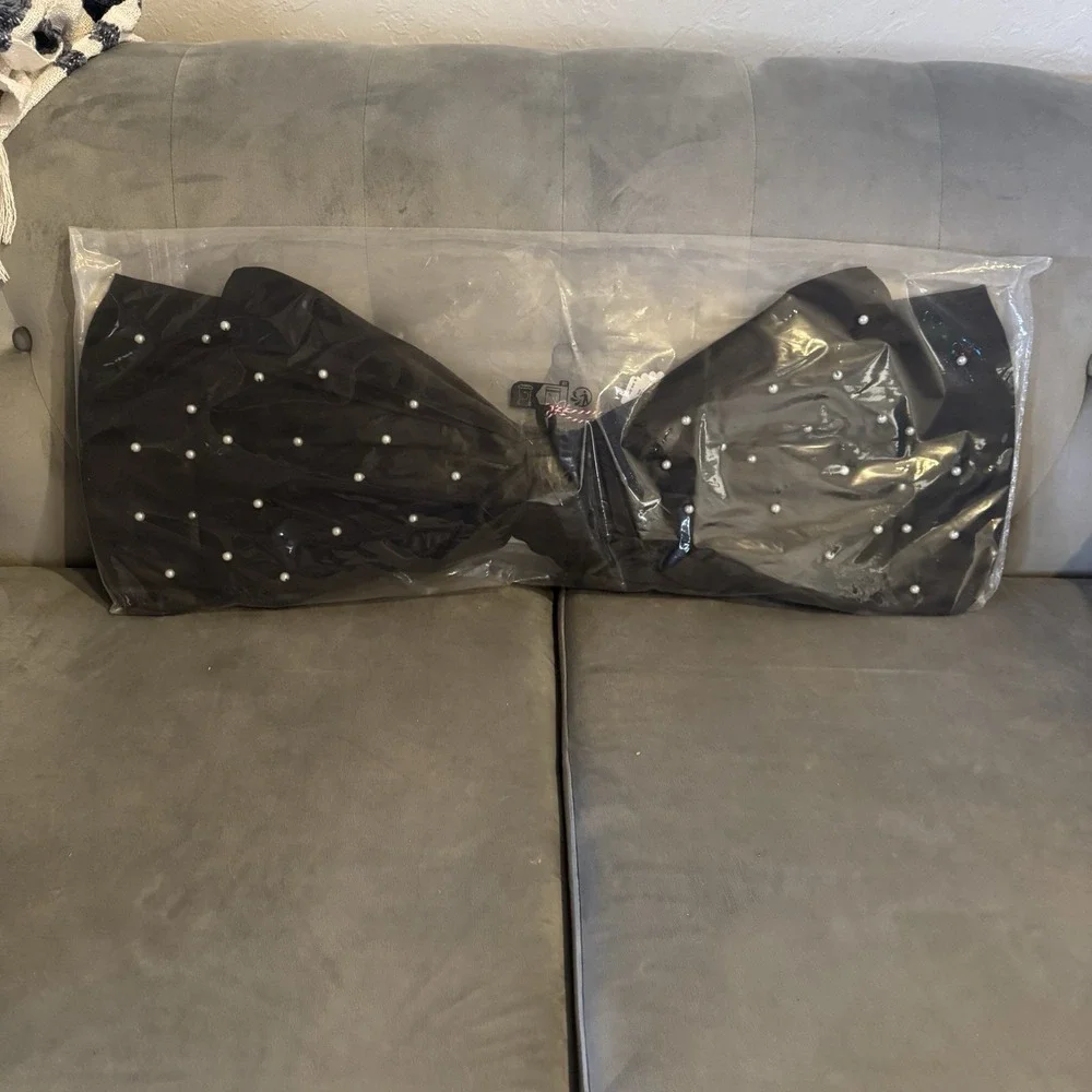 Anthropologie pearled satin