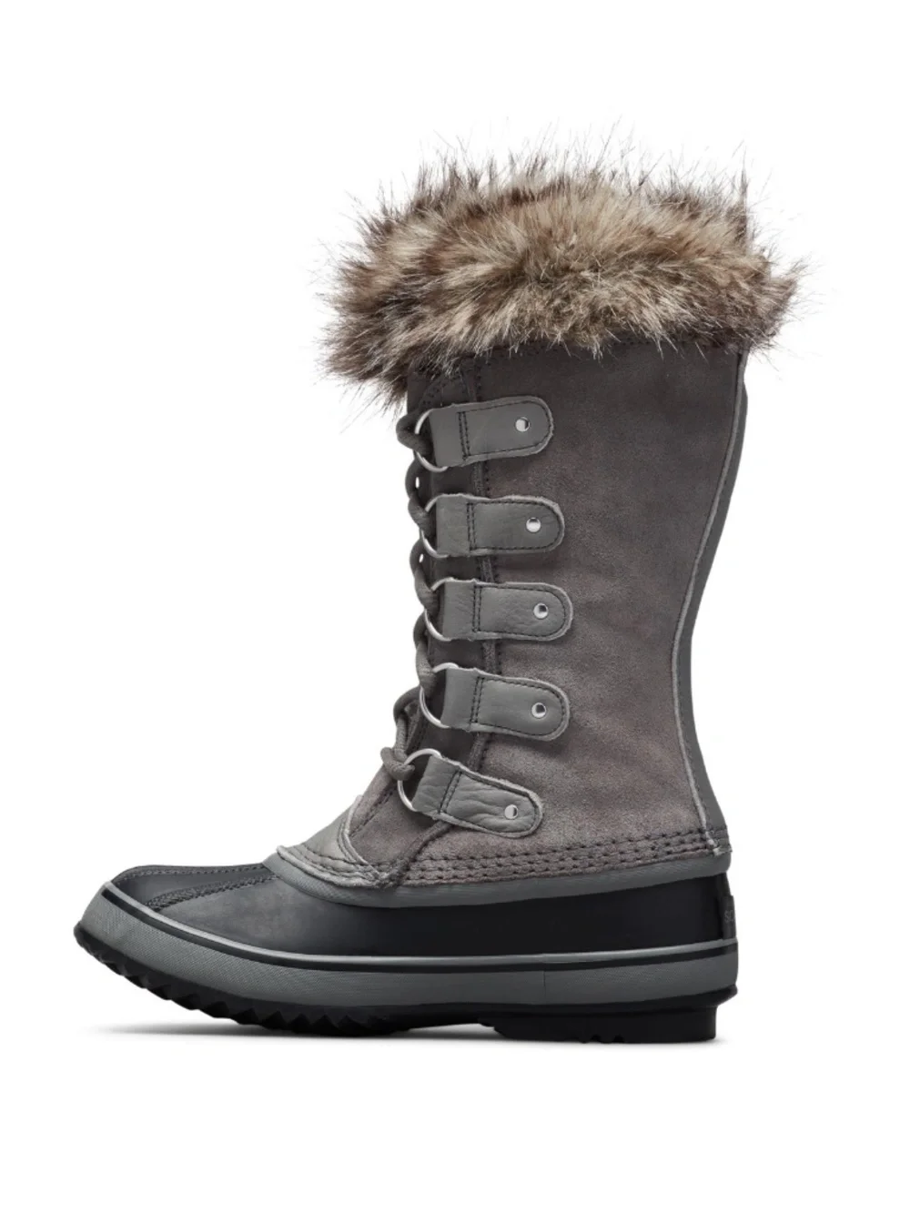 New Sorel Women's Joan of Arctic Boot Waterproof Quarry Grey Lace Up Suede Boots
