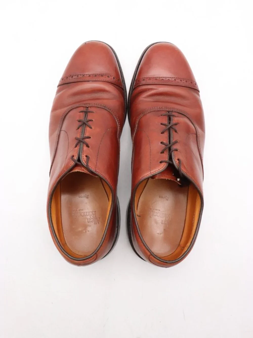 Allen Edmonds Byron Shoes Men's Size 10 EEE Brown Leather Dress Oxford USA