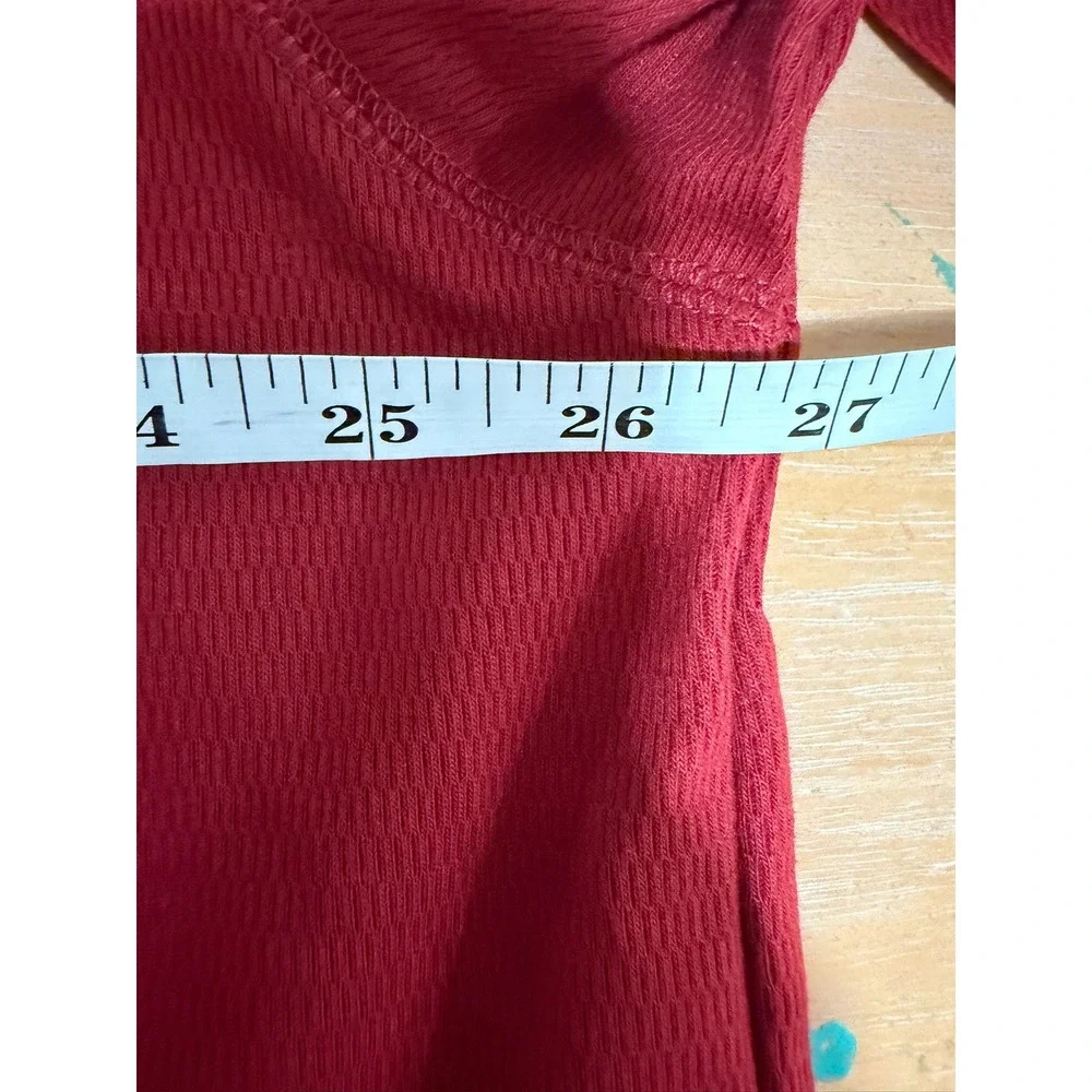 Carhartt Mens Red Waffle Knit Relaxed Fit Quarter Zip Pullover 2XL 104428 R09